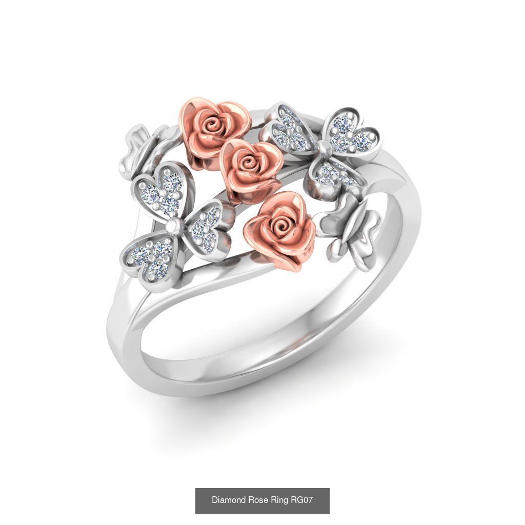 Diamond Rose Rings Collection _11