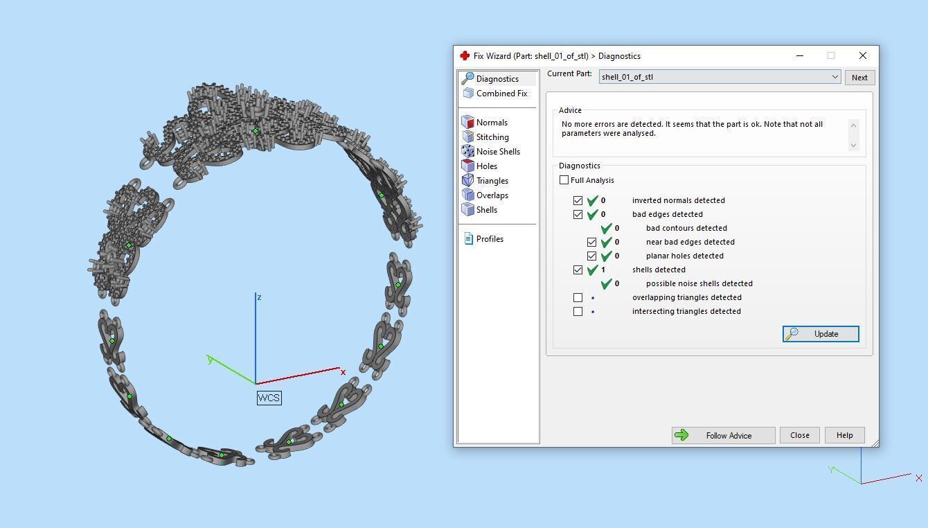 Gold bracelt 3D print model_5