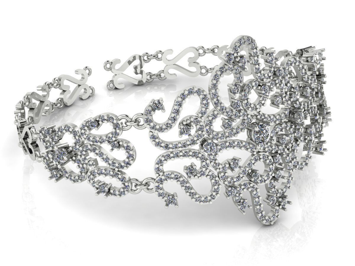 Gold bracelt 3D print model_1