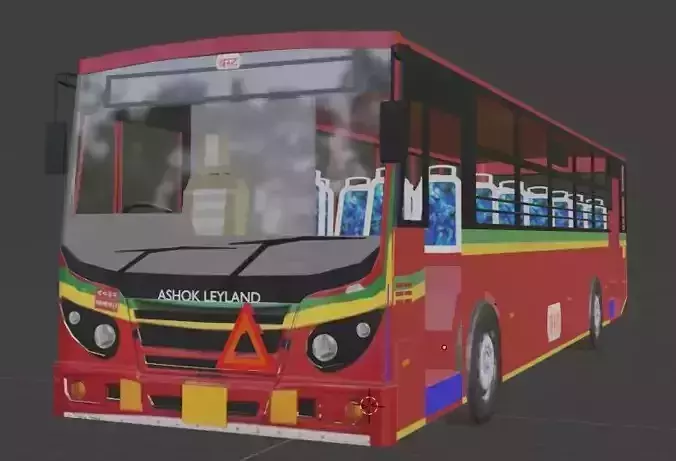 RED BUS 3D MODEL