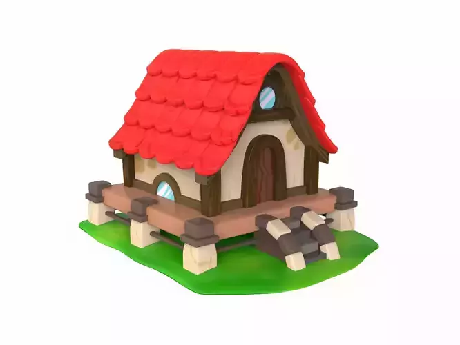 House 02 Game Asset Low-poly 3D model