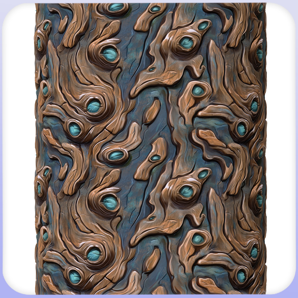 Stylized Alien Seamless Texture Texture_3