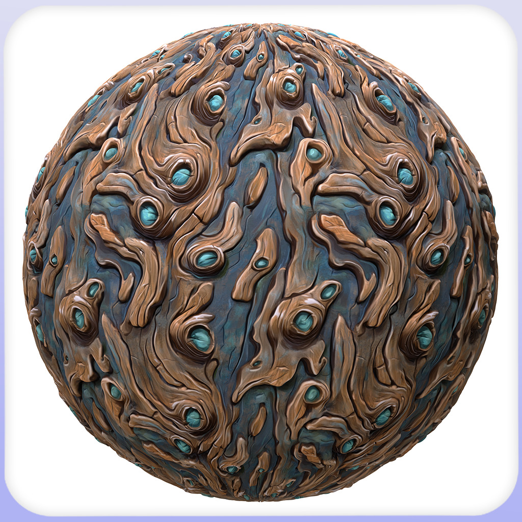 Stylized Alien Seamless Texture Texture_5