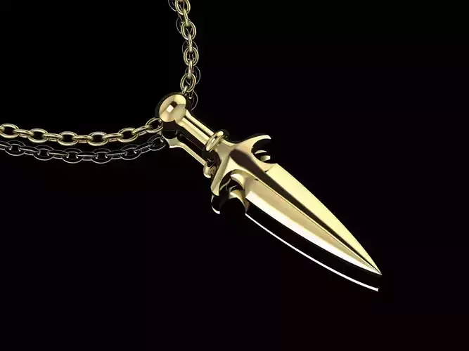 Gold Sword Pendant 