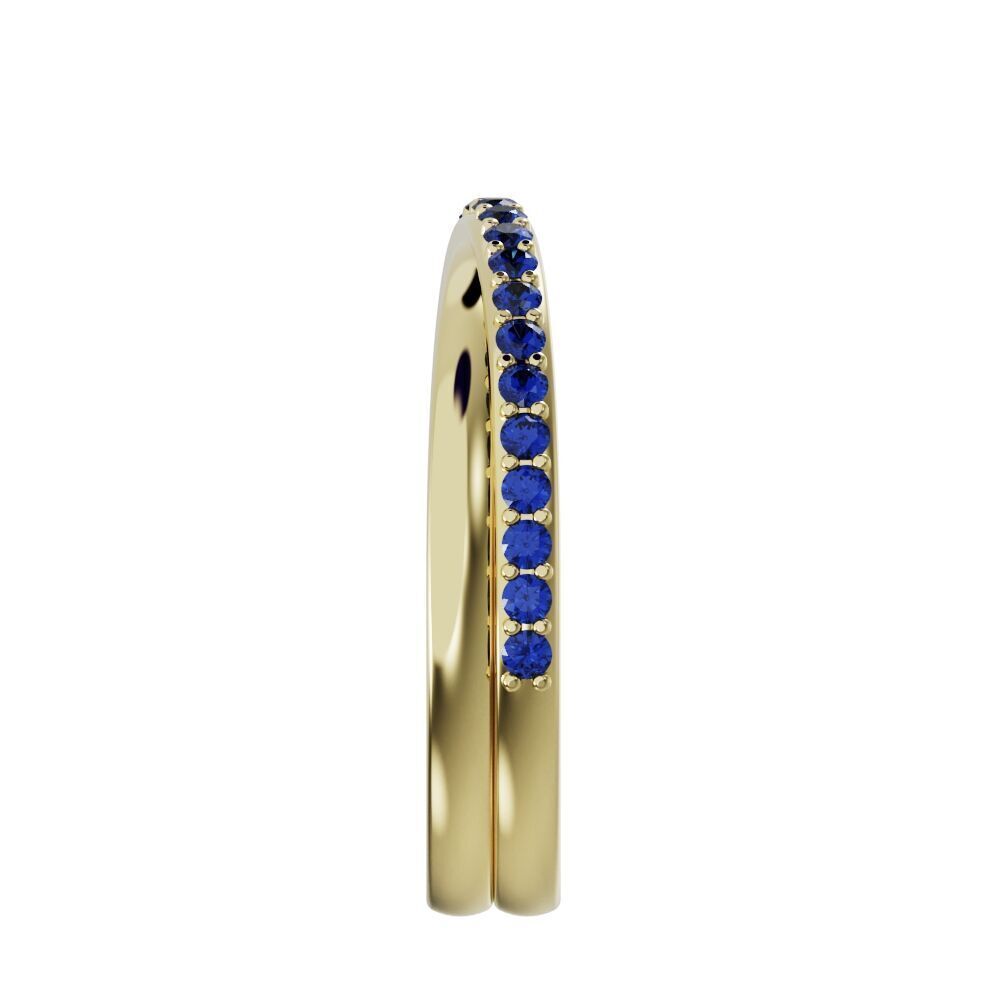 Wedding band with diamonds 3D print model_23