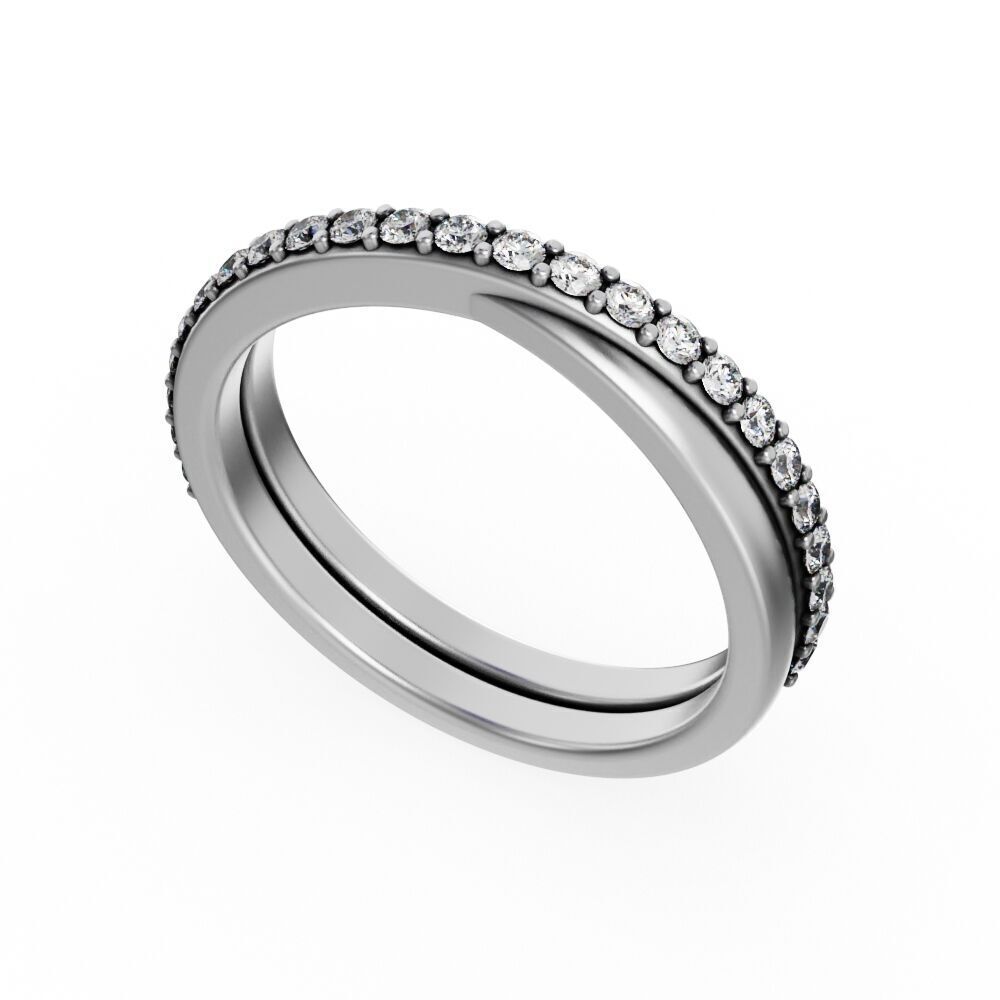 Wedding band with diamonds 3D print model_11
