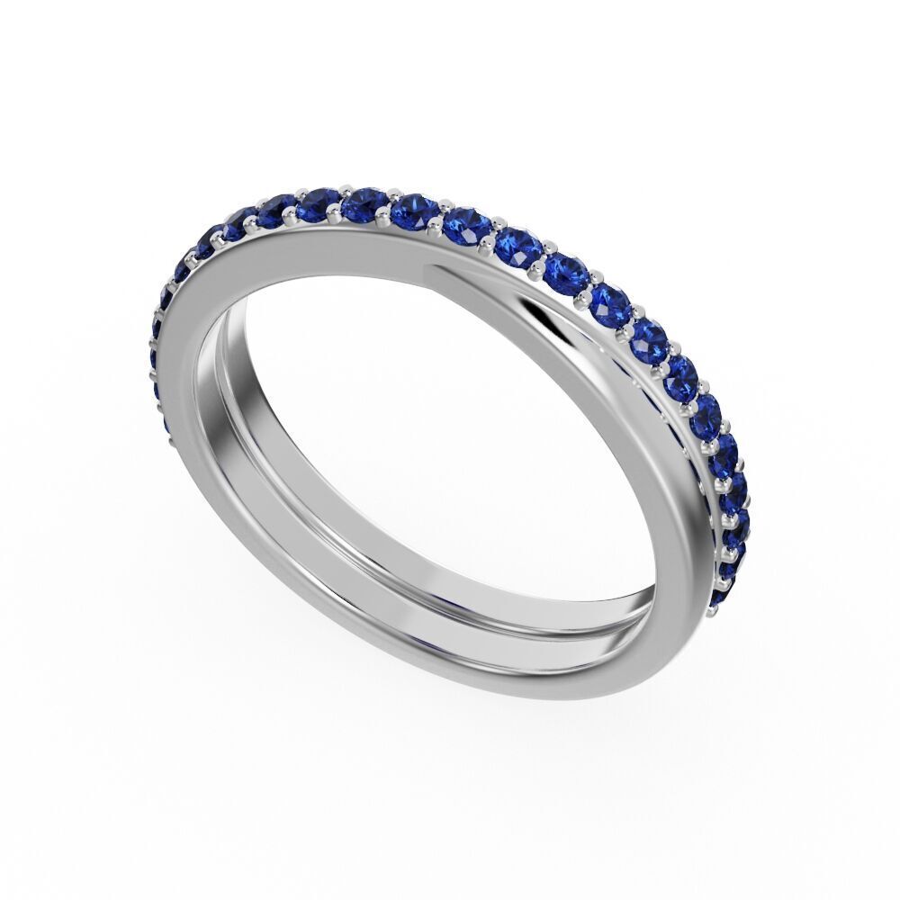 Wedding band with diamonds 3D print model_15