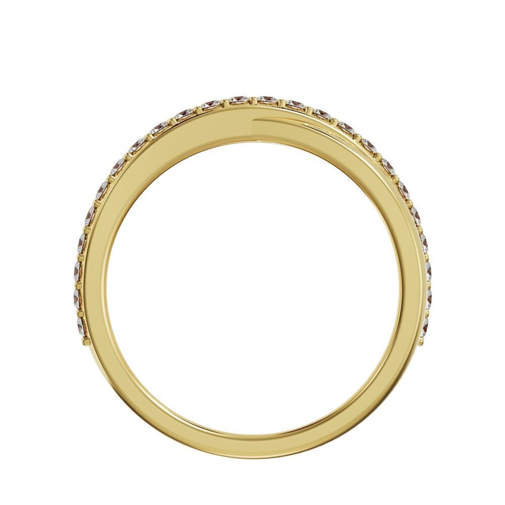 Wedding band with diamonds 3D print model_27