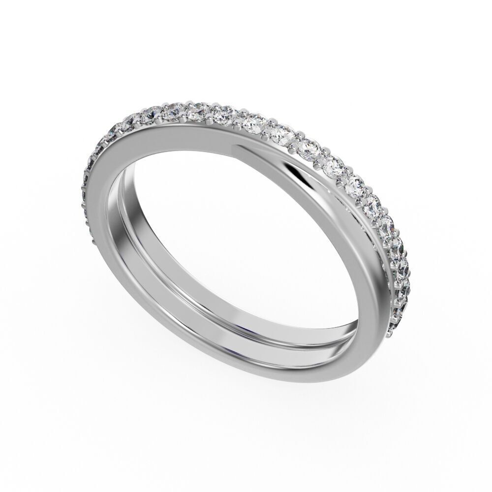 Wedding band with diamonds 3D print model_20