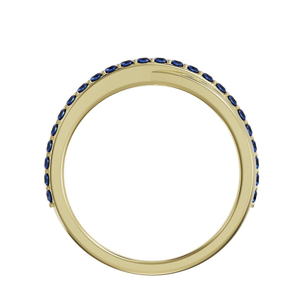 Wedding band with diamonds 3D print model_22