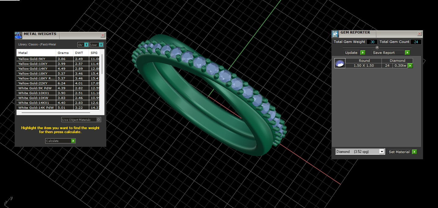 Wedding band with diamonds 3D print model_1