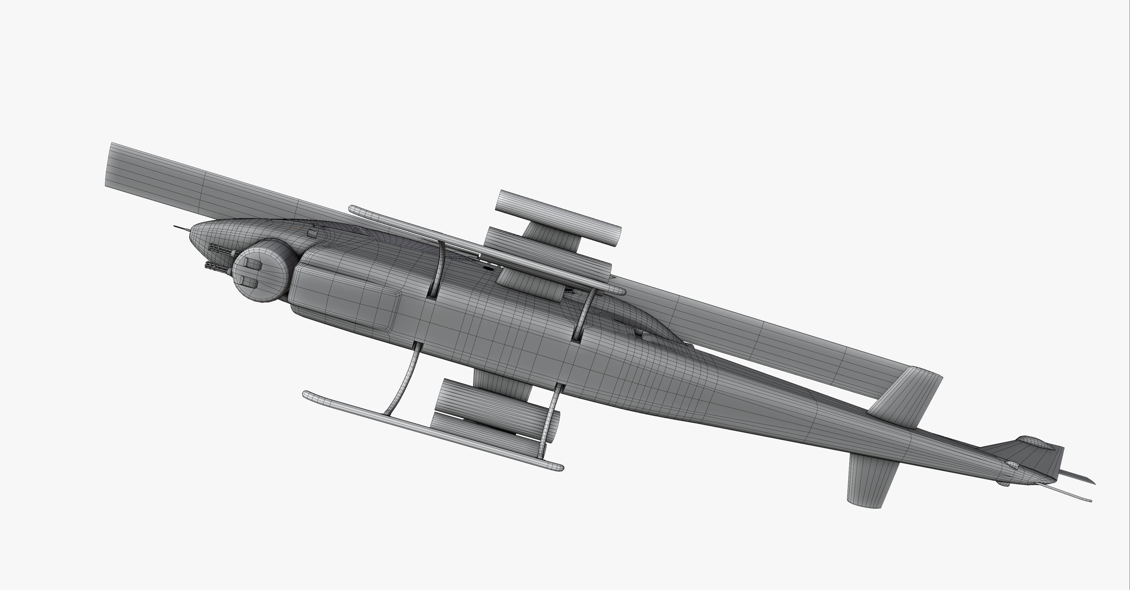 AH1G Cobra US Army Attack Helicopter Game Ready PBR 8K Model Low-poly 3D model_28