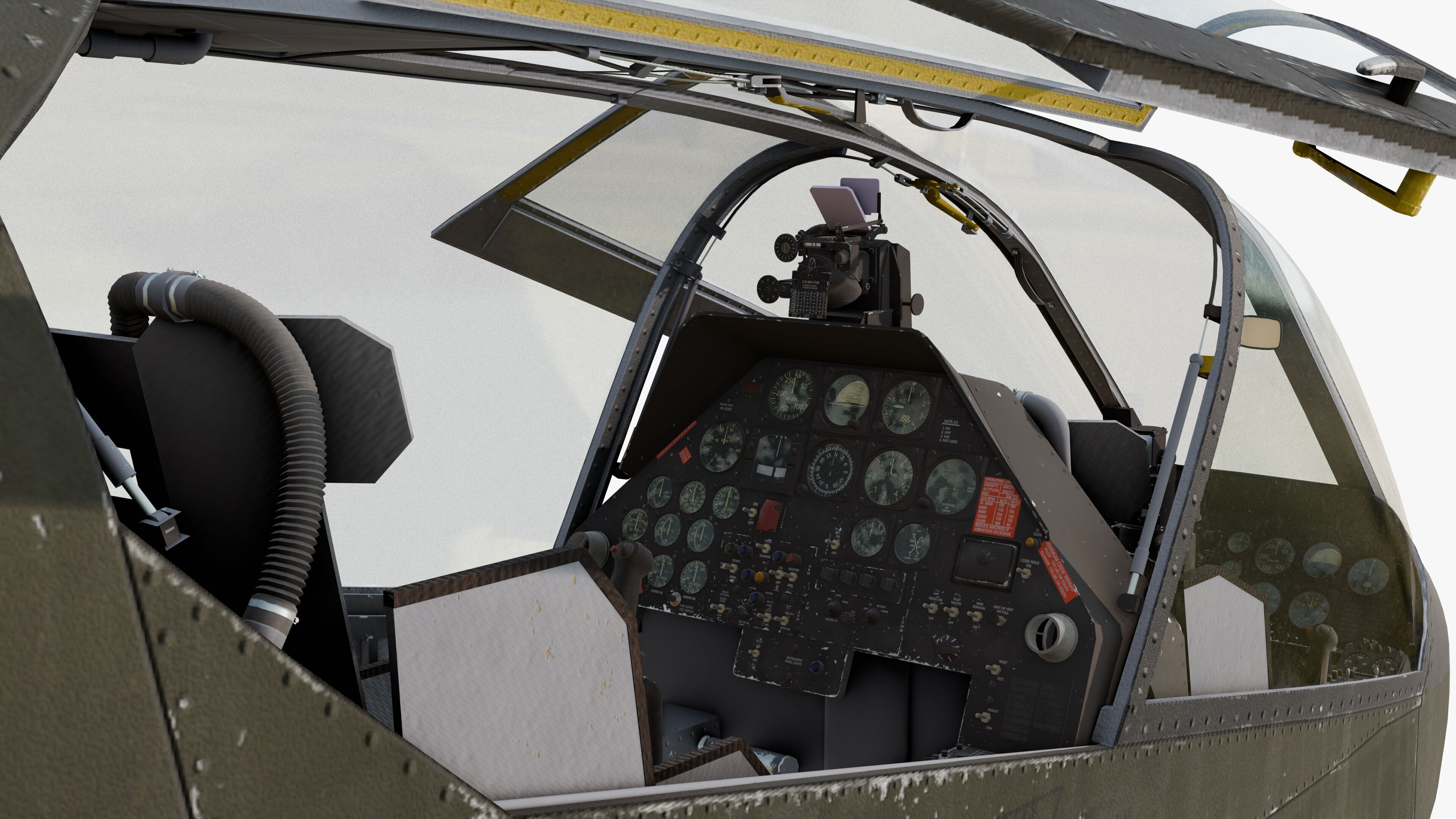 AH1G Cobra US Army Attack Helicopter Game Ready PBR 8K Model Low-poly 3D model_16