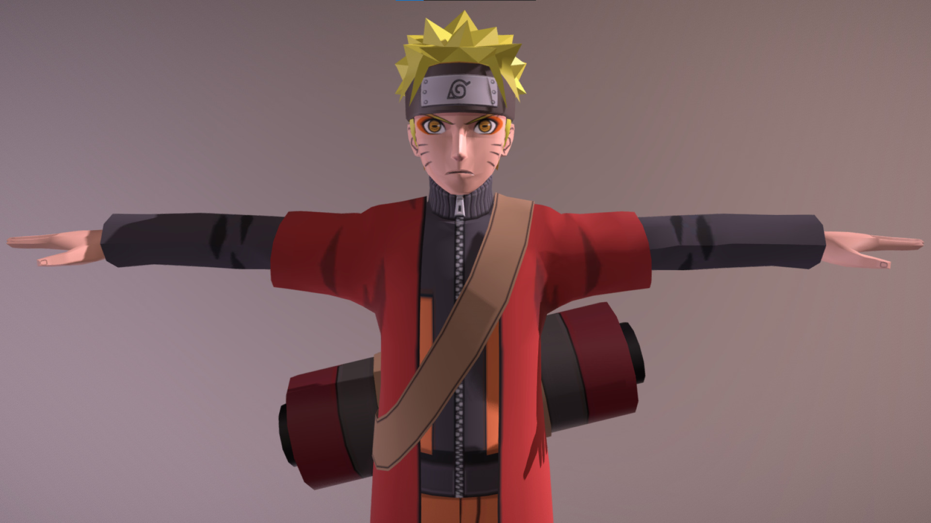 Naruto Shippuden - Naruto Sage Mode Low-poly 3D model_5