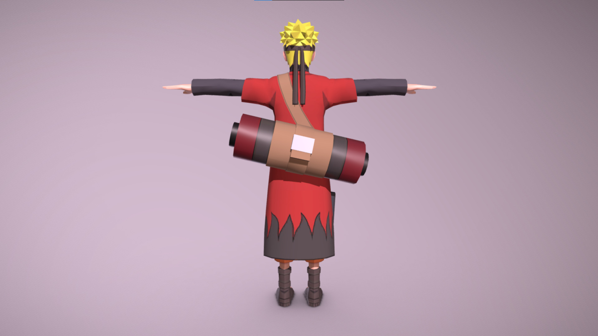 Naruto Shippuden - Naruto Sage Mode Low-poly 3D model_2
