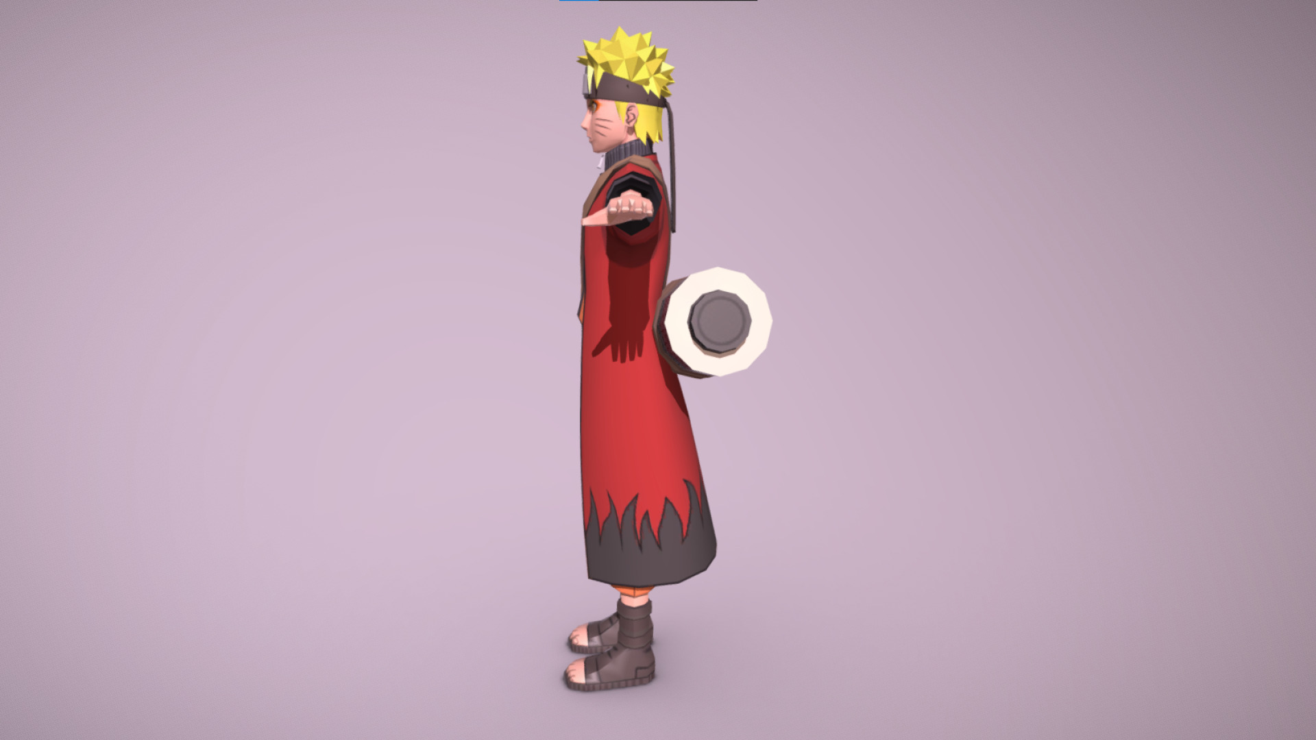 Naruto Shippuden - Naruto Sage Mode Low-poly 3D model_4