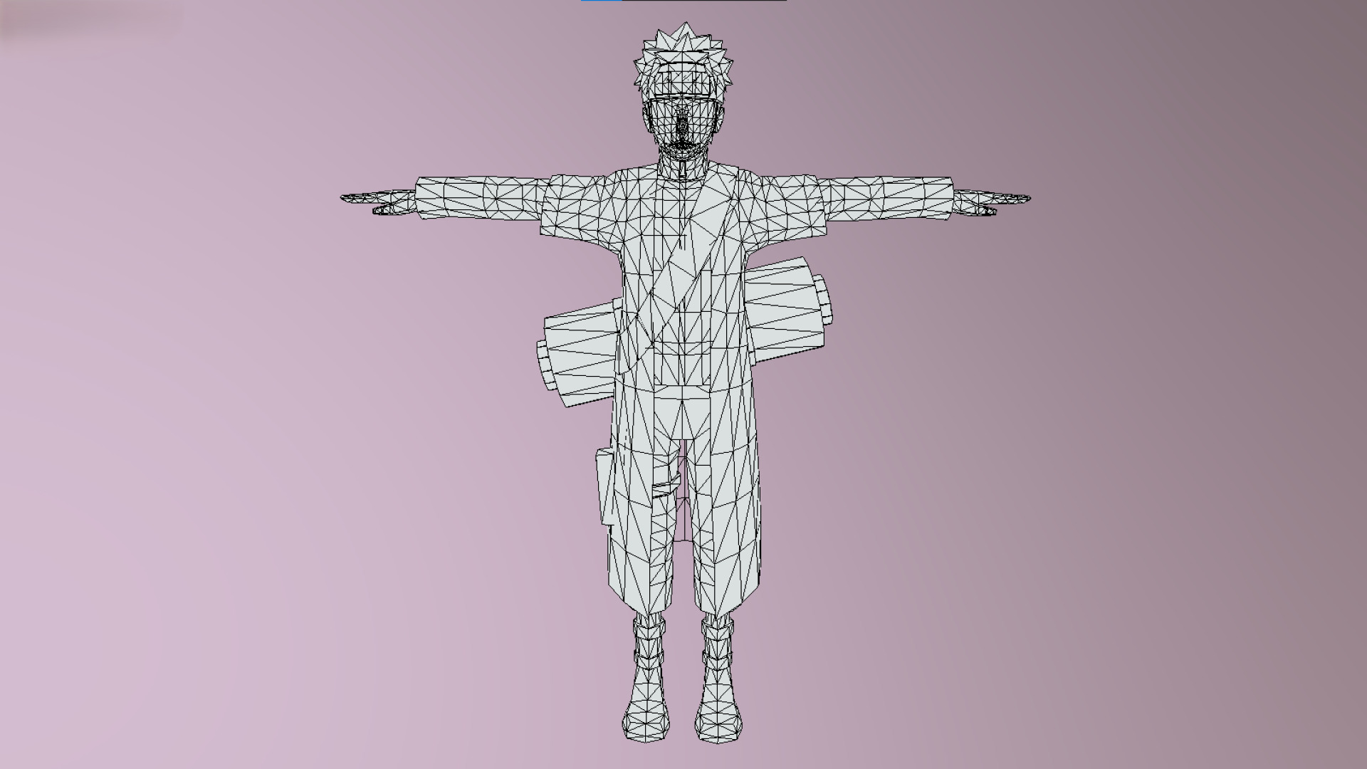 Naruto Shippuden - Naruto Sage Mode Low-poly 3D model_1