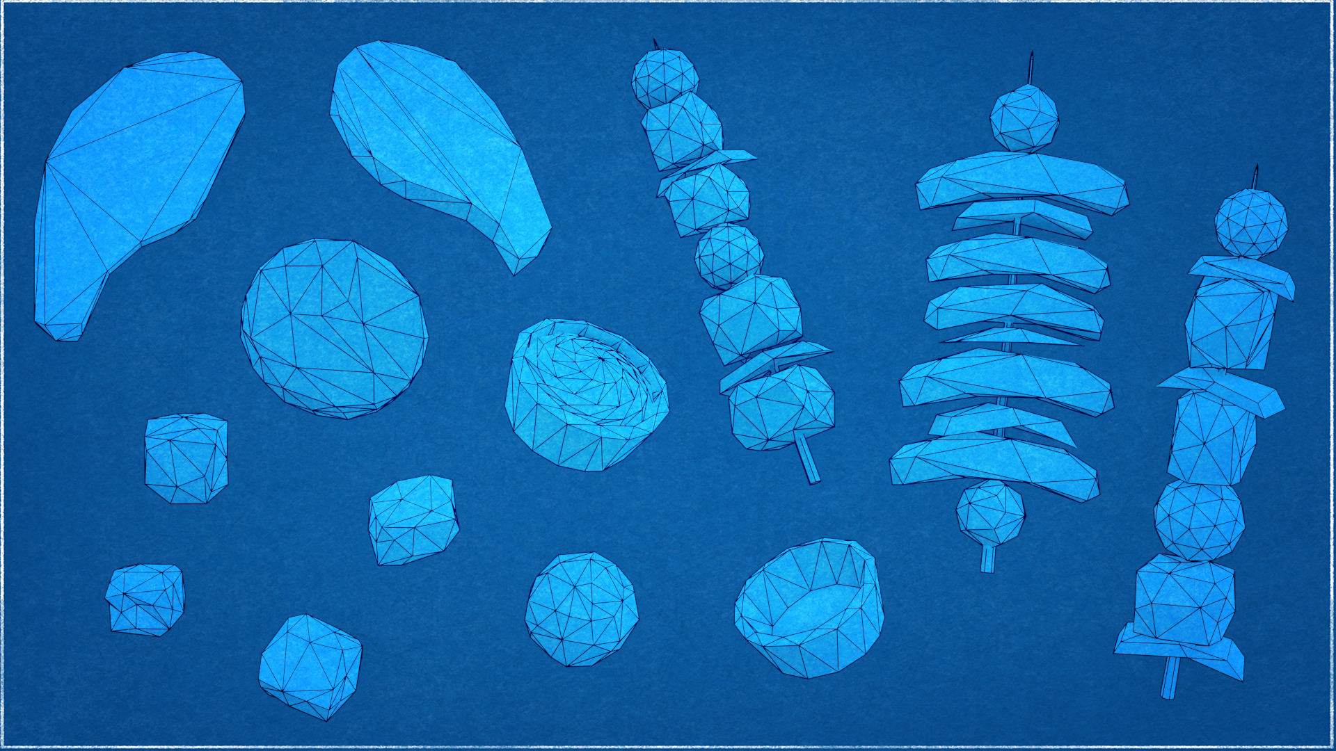 Collection 41 Meat Low Poly Low-poly 3D model_9