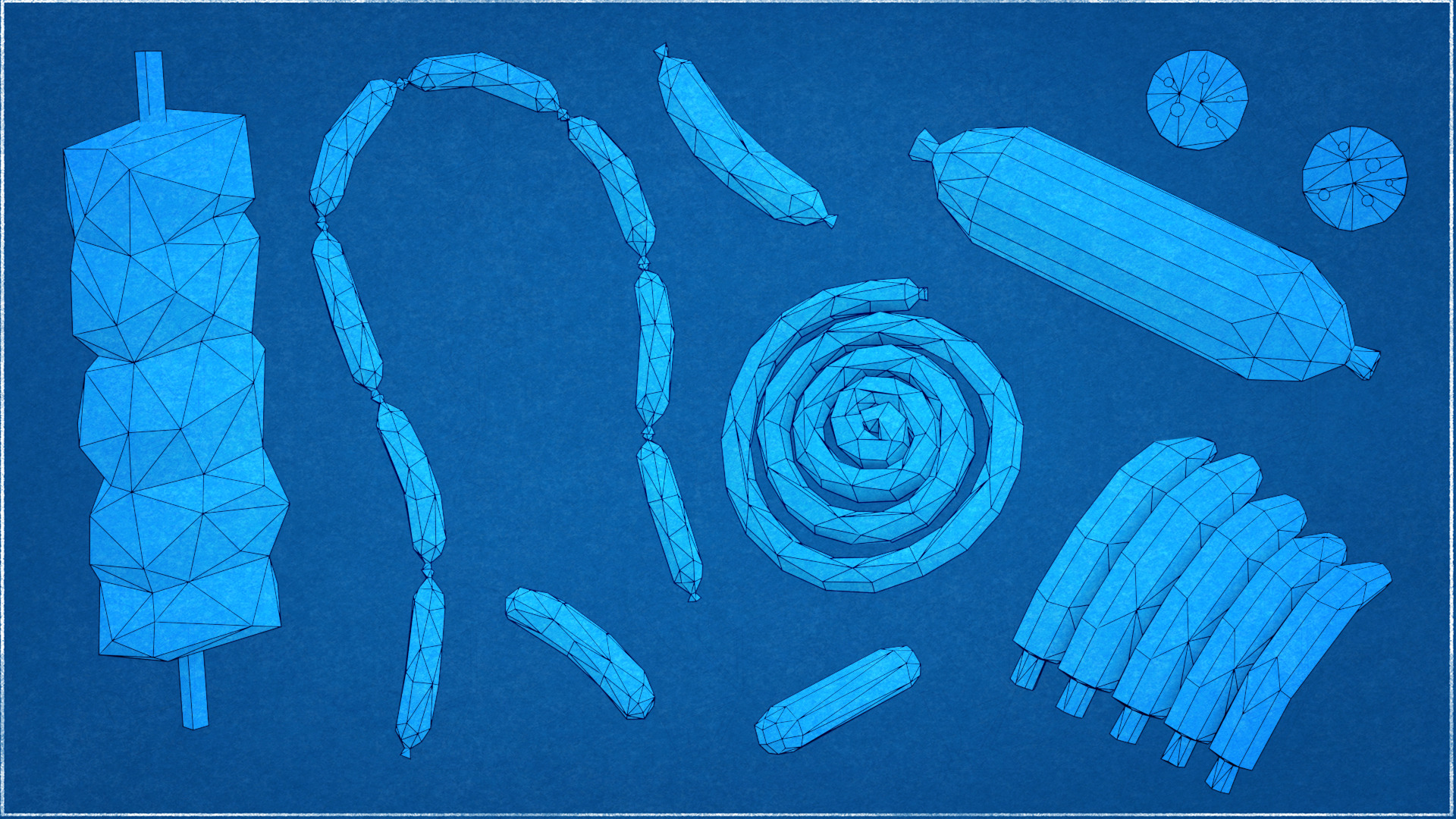 Collection 41 Meat Low Poly Low-poly 3D model_8