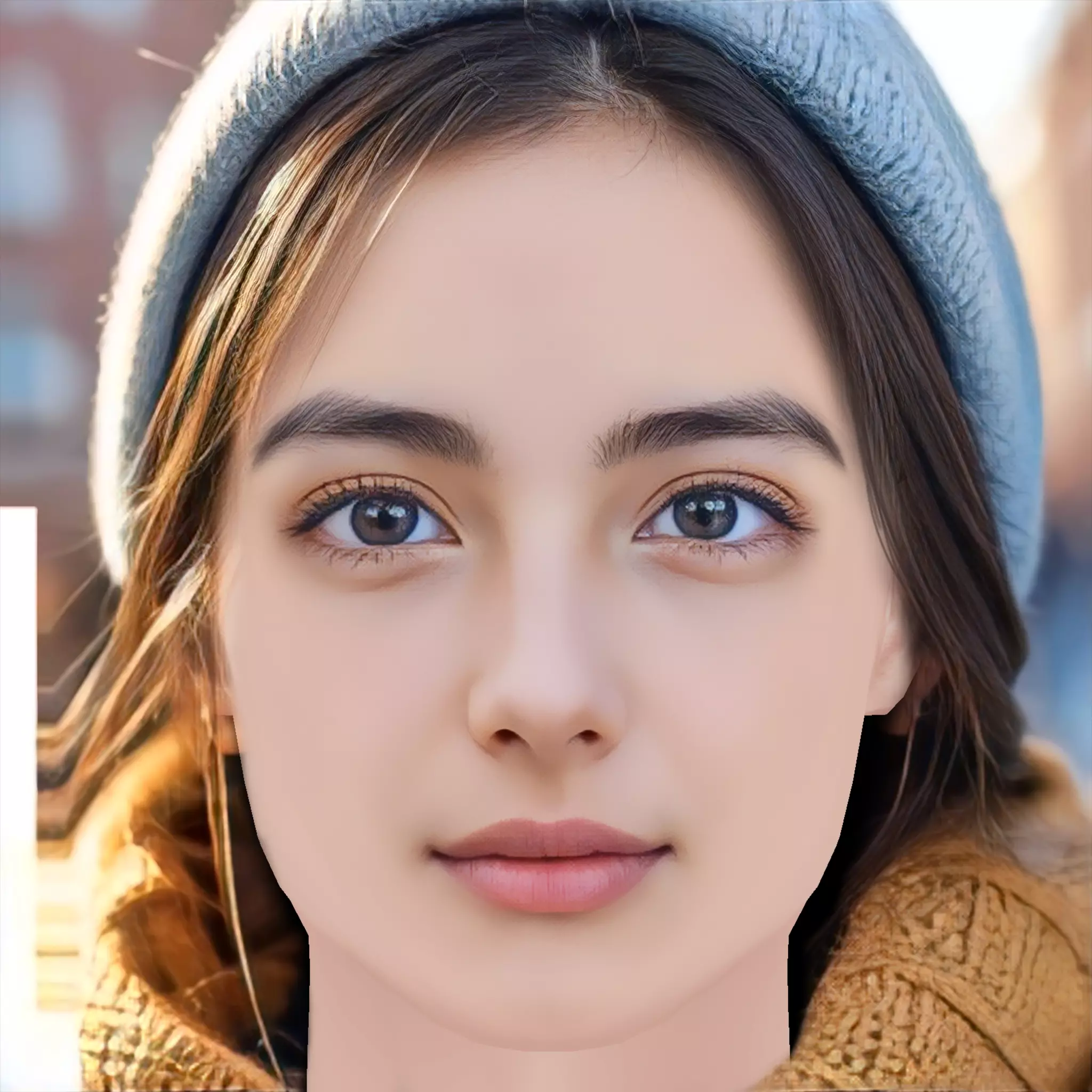 Beautiful Girl Head 08 - No Hair - Low poly head for game Low-poly 3D model