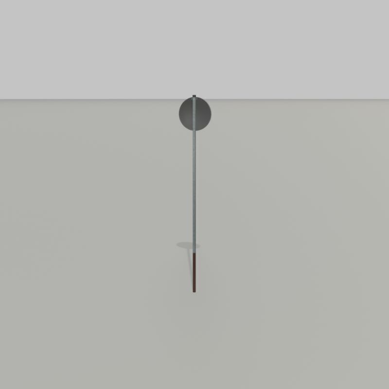 Traffic sign 274-5 Speed limit 5 km h Size-2 Low-poly 3D model_24