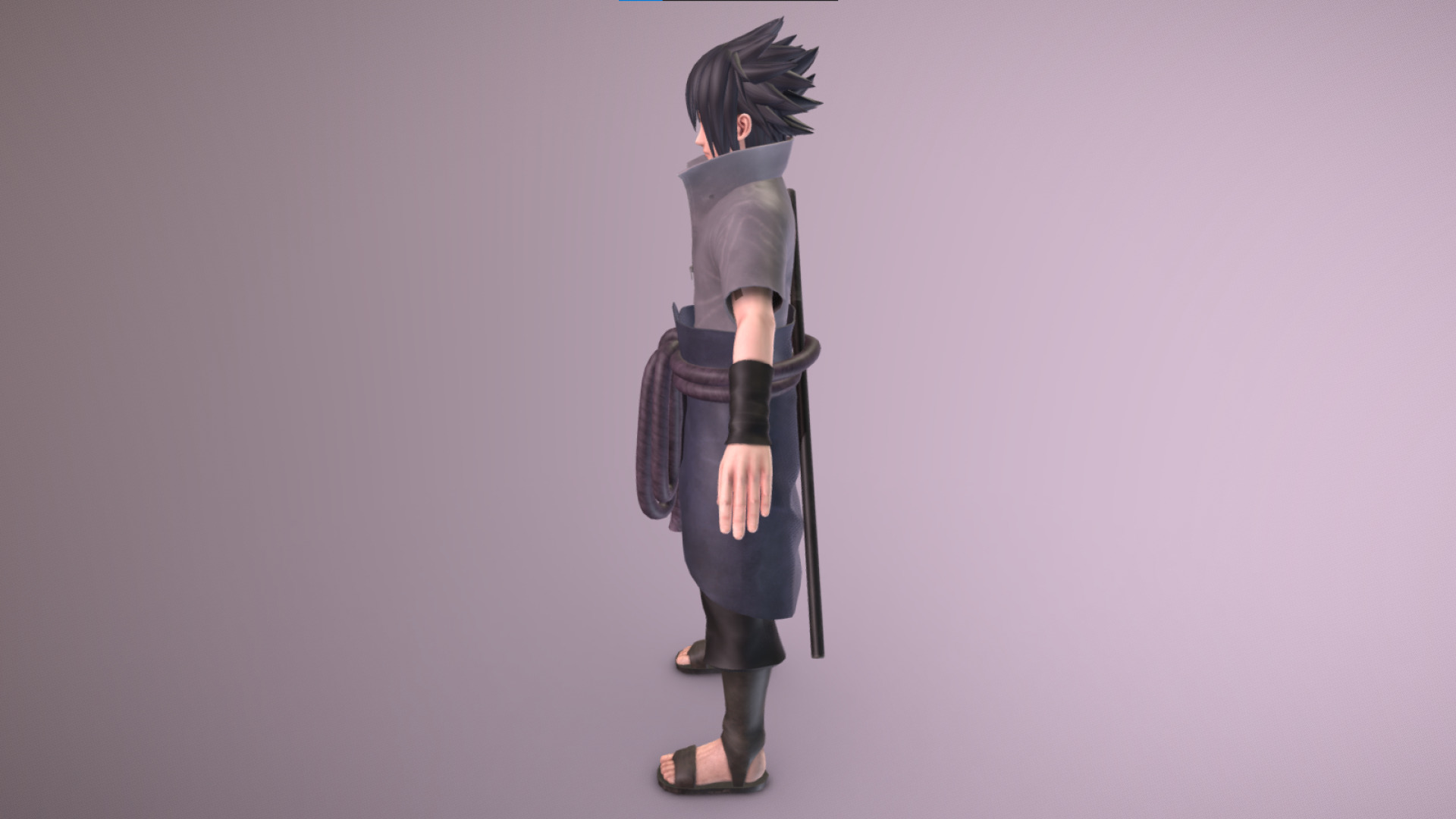 Sasuke Uchiha - Naruto Shippuden Low-poly 3D model_3
