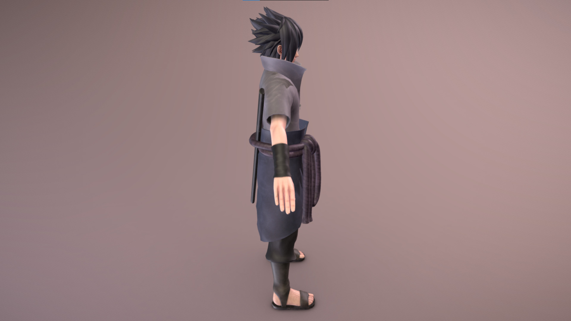 Sasuke Uchiha - Naruto Shippuden Low-poly 3D model_2