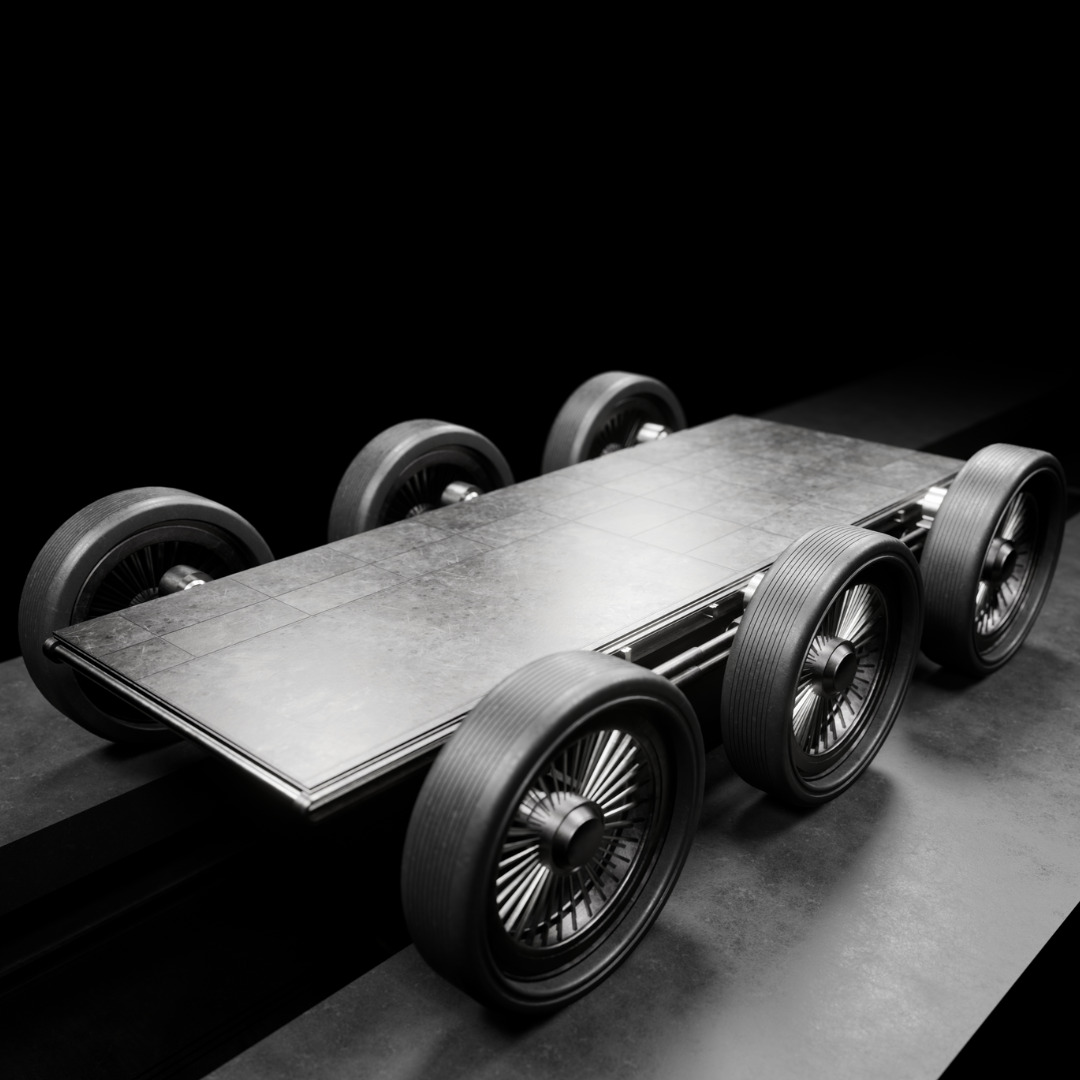 Futuristic cart transport 3d assets V4 Base Low-poly 3D model_1