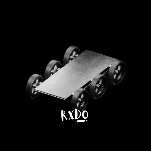 Futuristic cart transport 3d assets V4 Base Low-poly 3D model