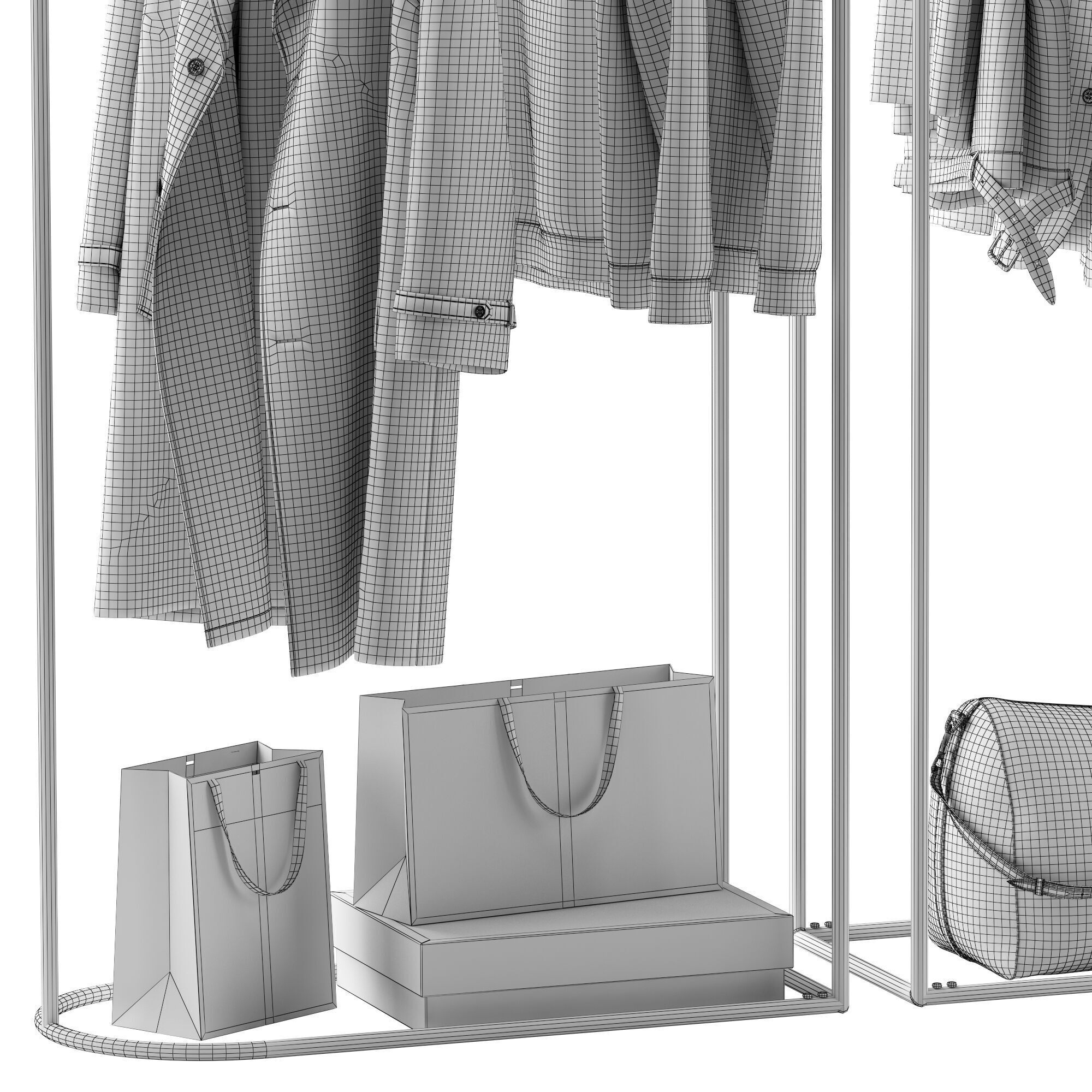Rack with clothes 03 3D model_9
