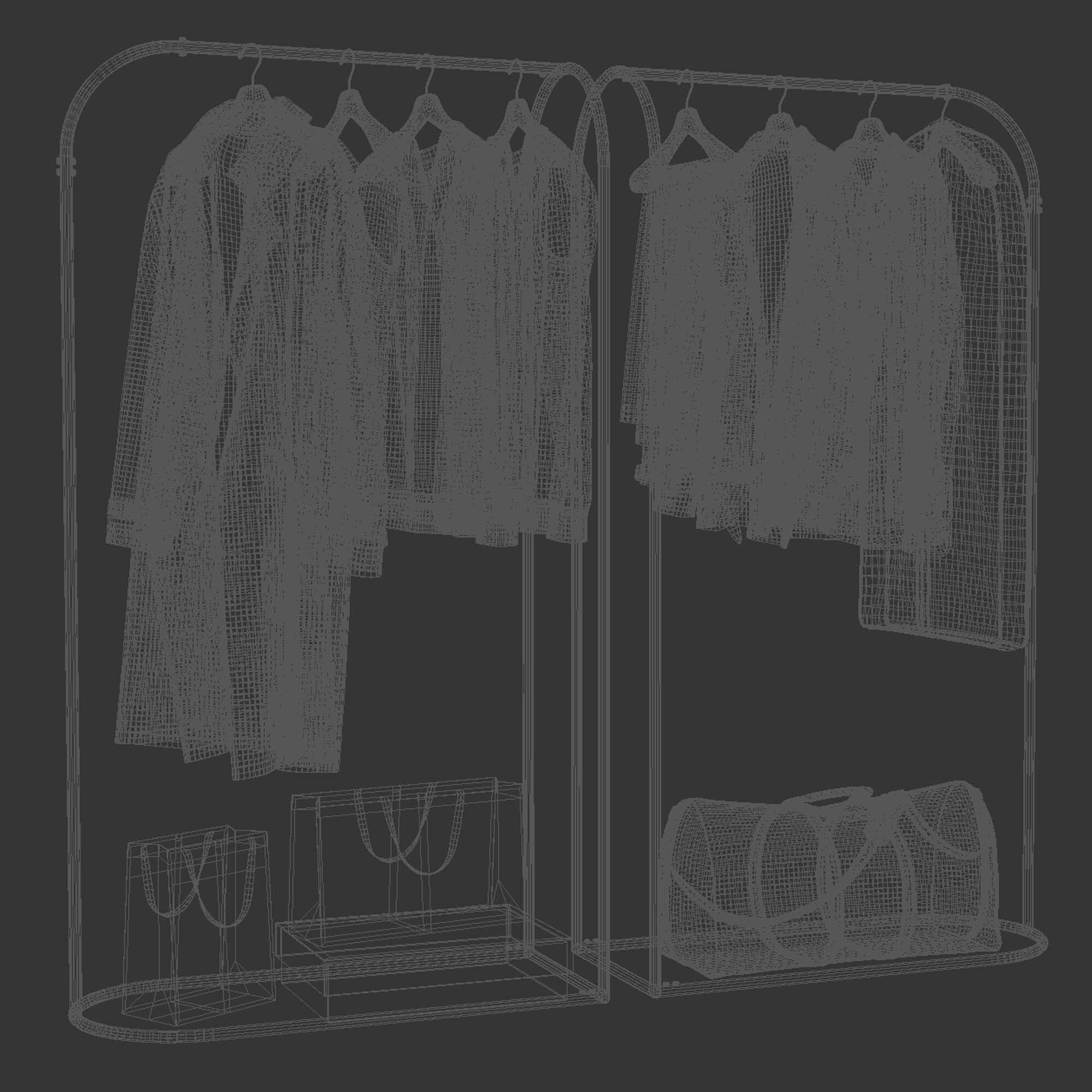 Rack with clothes 03 3D model_11
