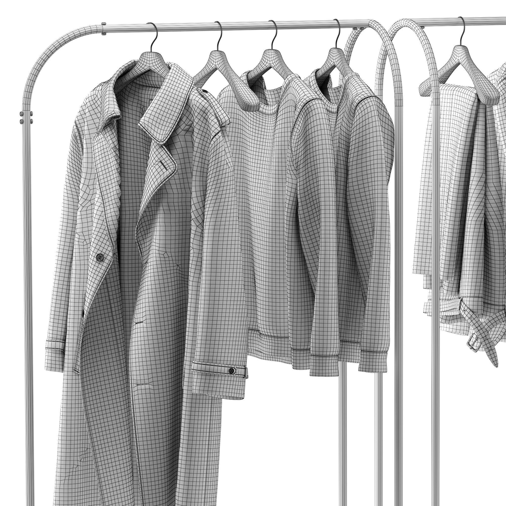 Rack with clothes 03 3D model_6