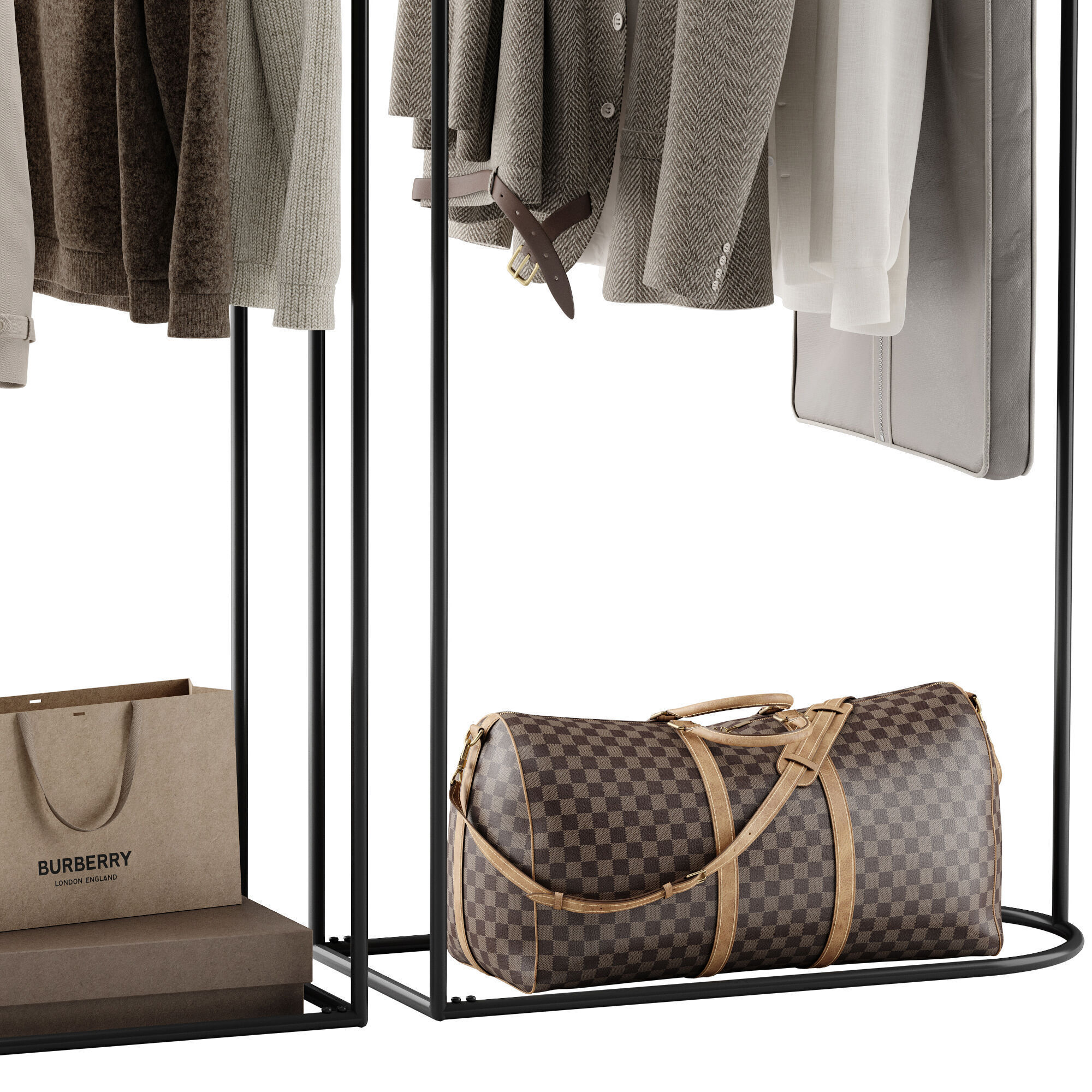 Rack with clothes 03 3D model_3