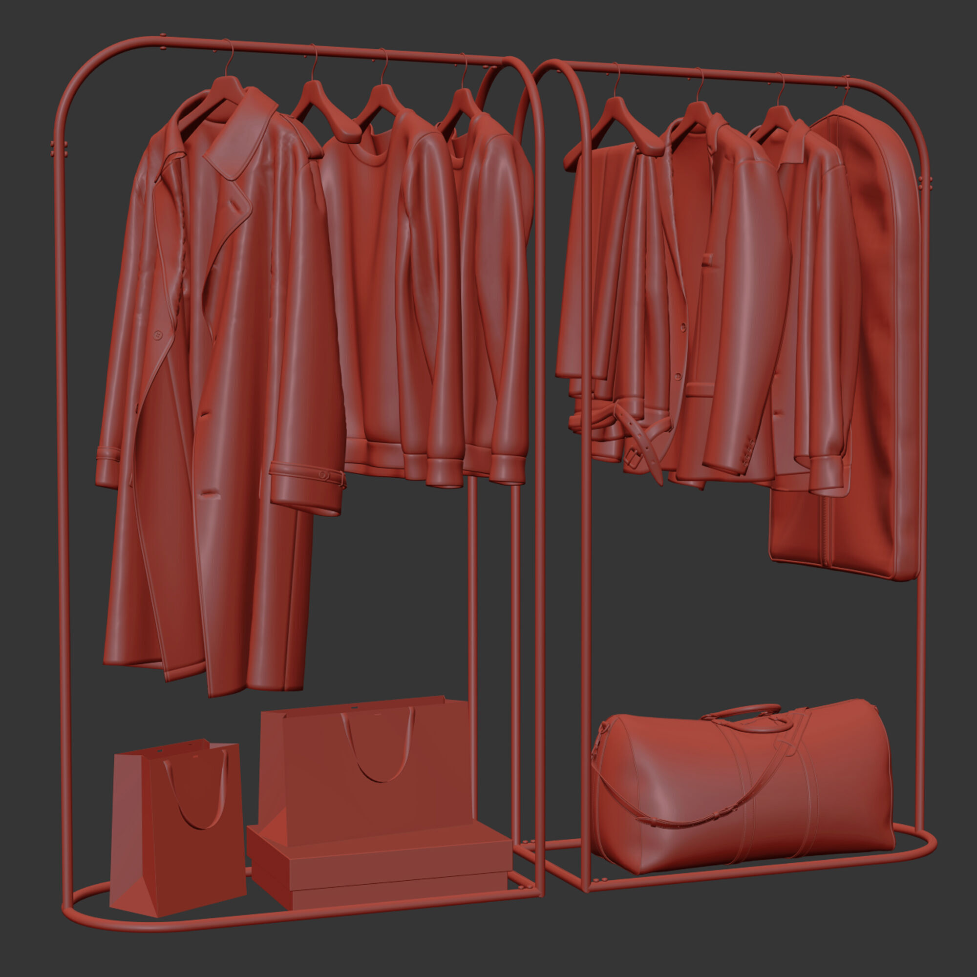 Rack with clothes 03 3D model_13