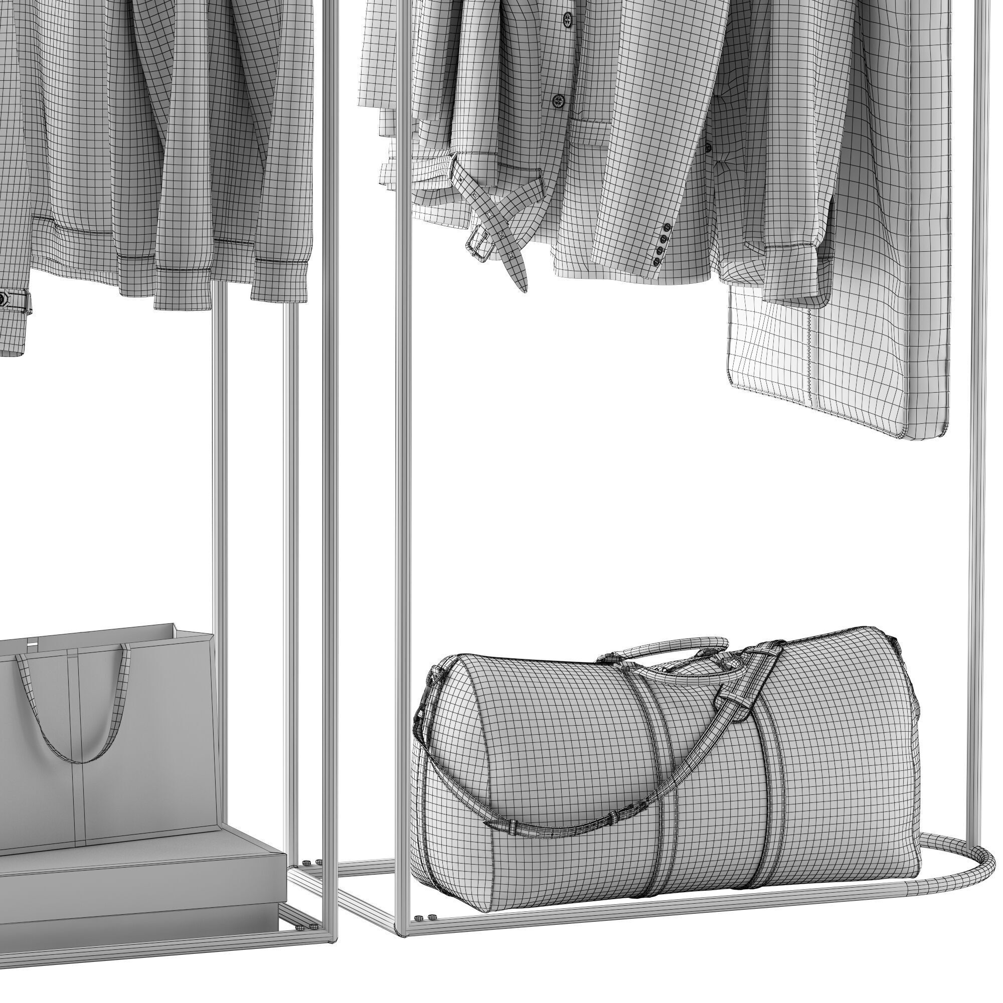 Rack with clothes 03 3D model_8