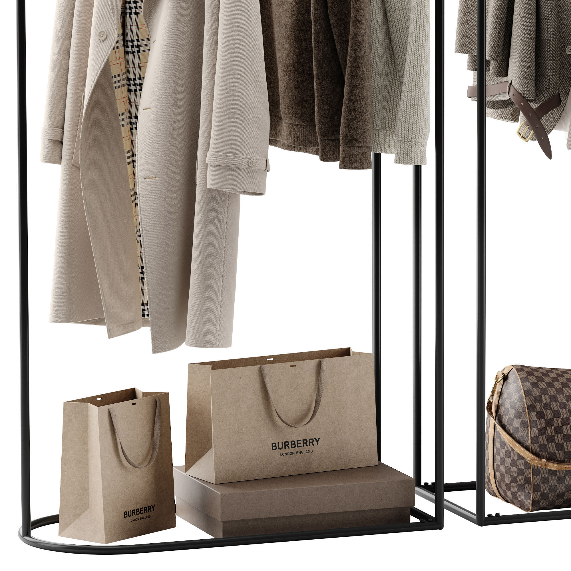 Rack with clothes 03 3D model_4