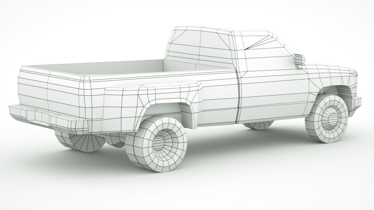 Chevrolet Silverado 1988 Low-poly 3D model_7