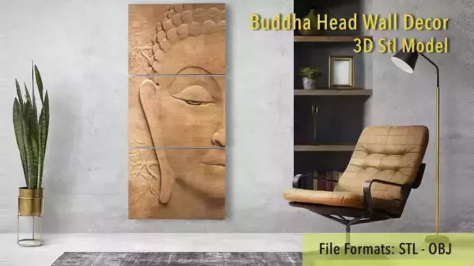 Buddha Head Wall Decor