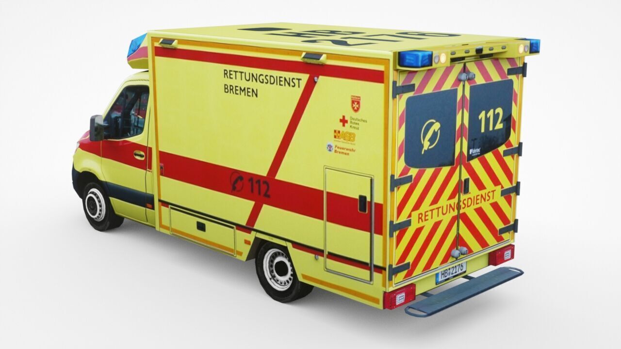 Mercedes-Benz Sprinter Paramedics Low-poly 3D model_1