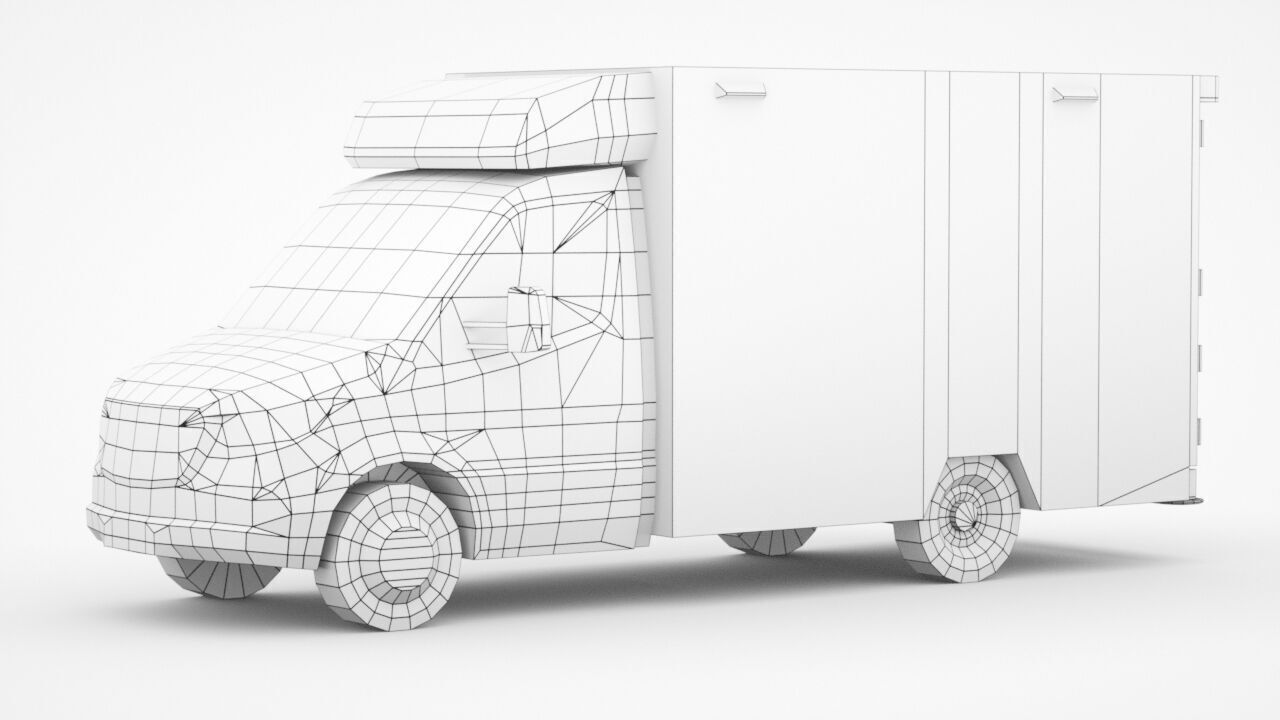 Mercedes-Benz Sprinter Paramedics Low-poly 3D model_6