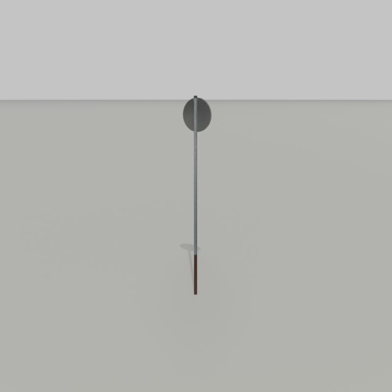 Traffic sign 274-60 Speed limit 60 km h Size-2 Low-poly 3D model_25