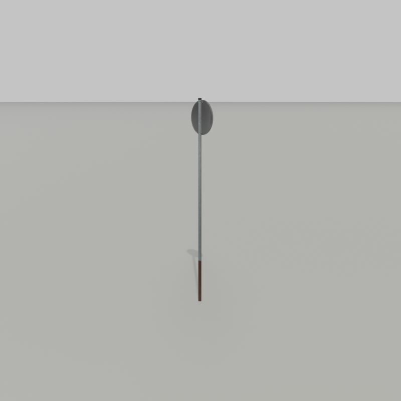 Traffic sign 274-70 Speed limit 70 km h Size-2 Low-poly 3D model_26