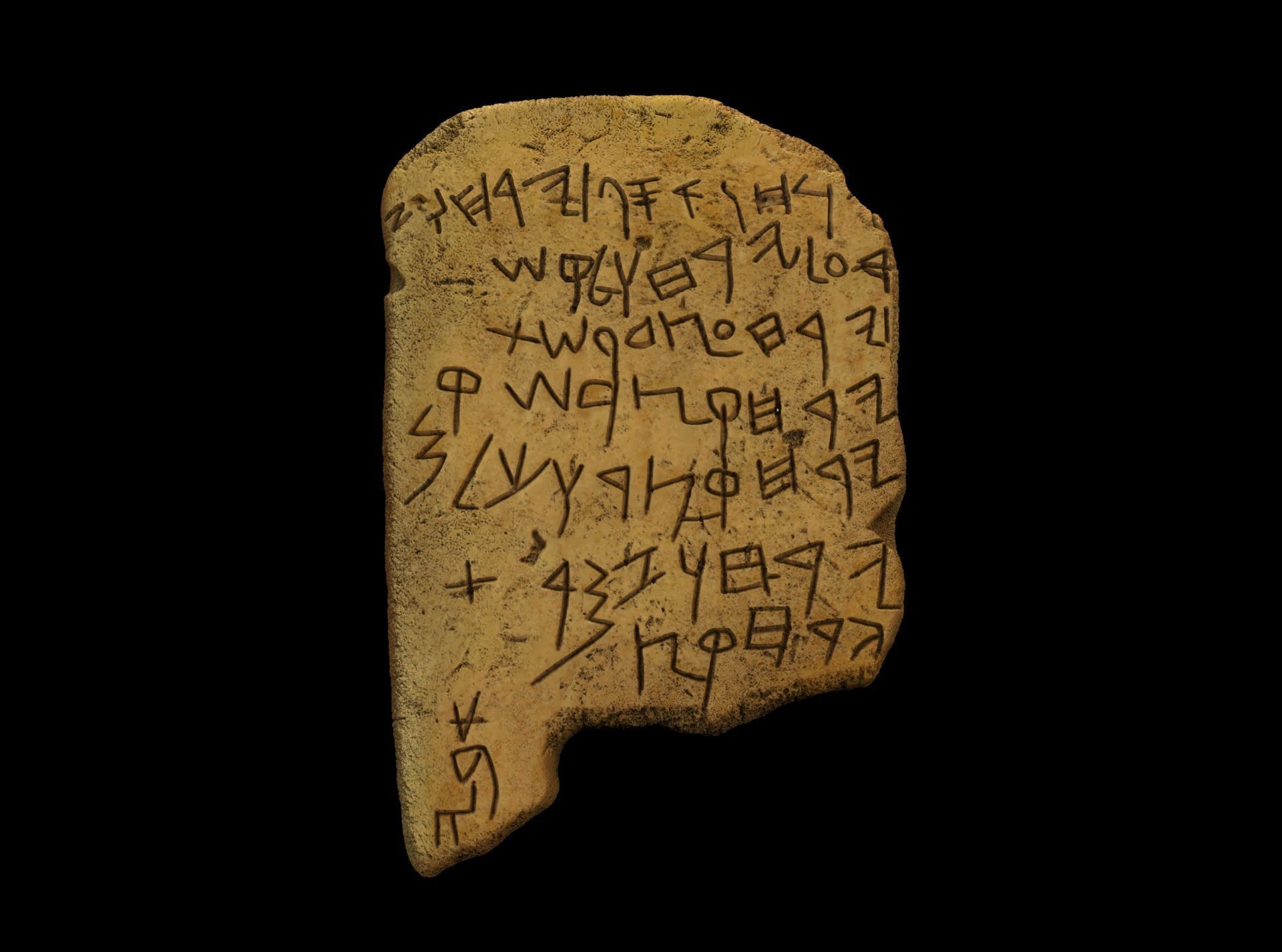 Gezer Calendar 10th BCE 3D print model_10