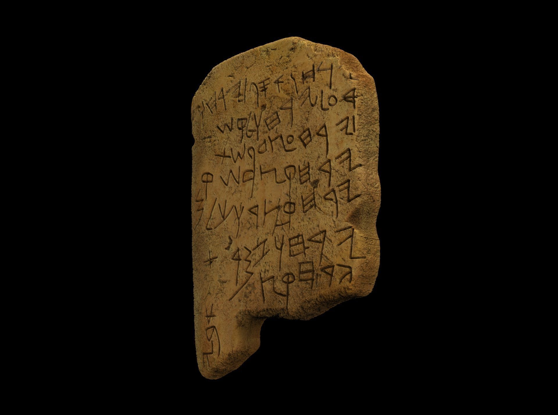 Gezer Calendar 10th BCE 3D print model_2