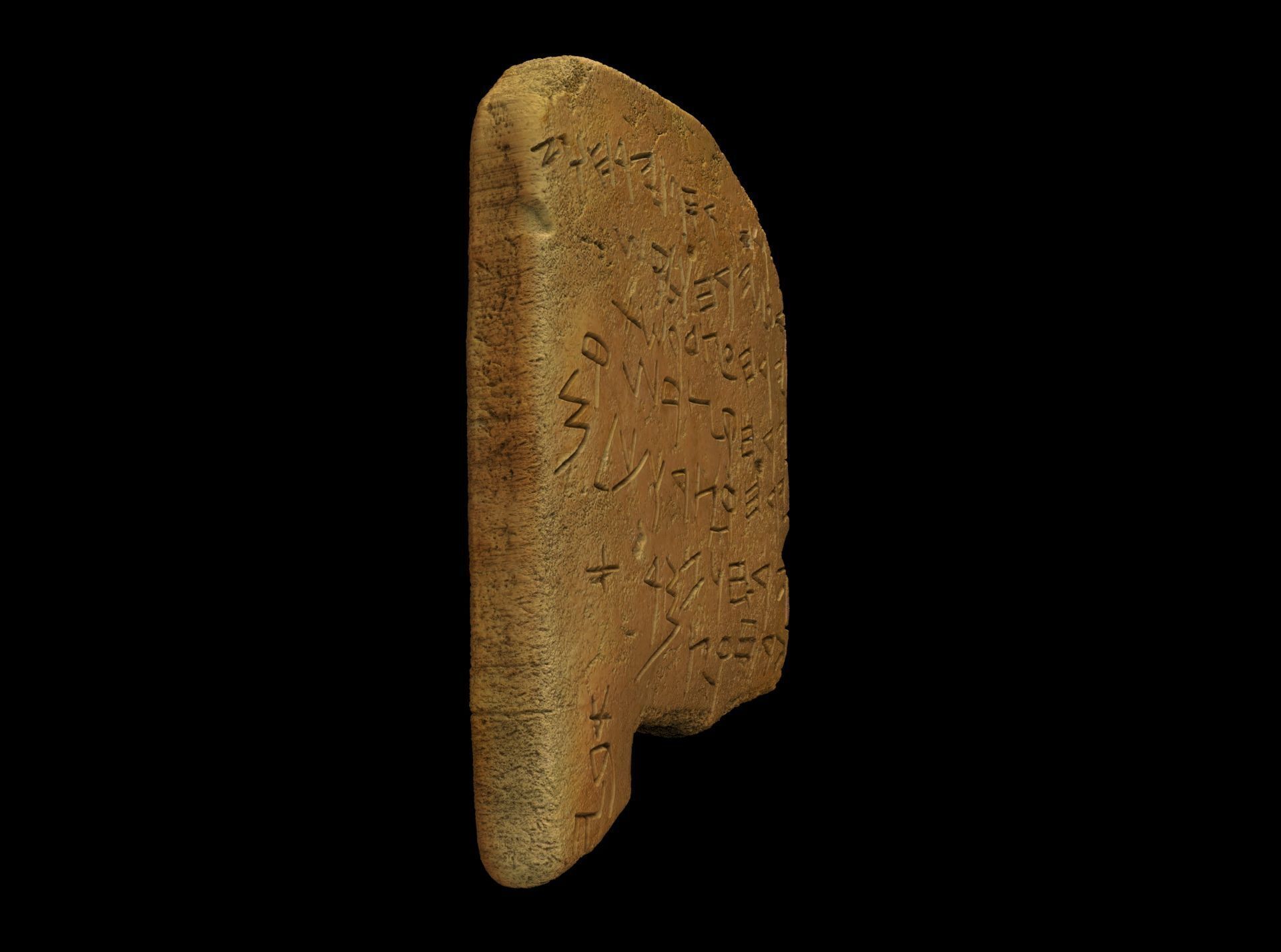 Gezer Calendar 10th BCE 3D print model_7