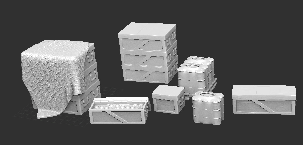 Crates Scatter Terrain  Perfect for Wargaming  RPGs 3D print model_2