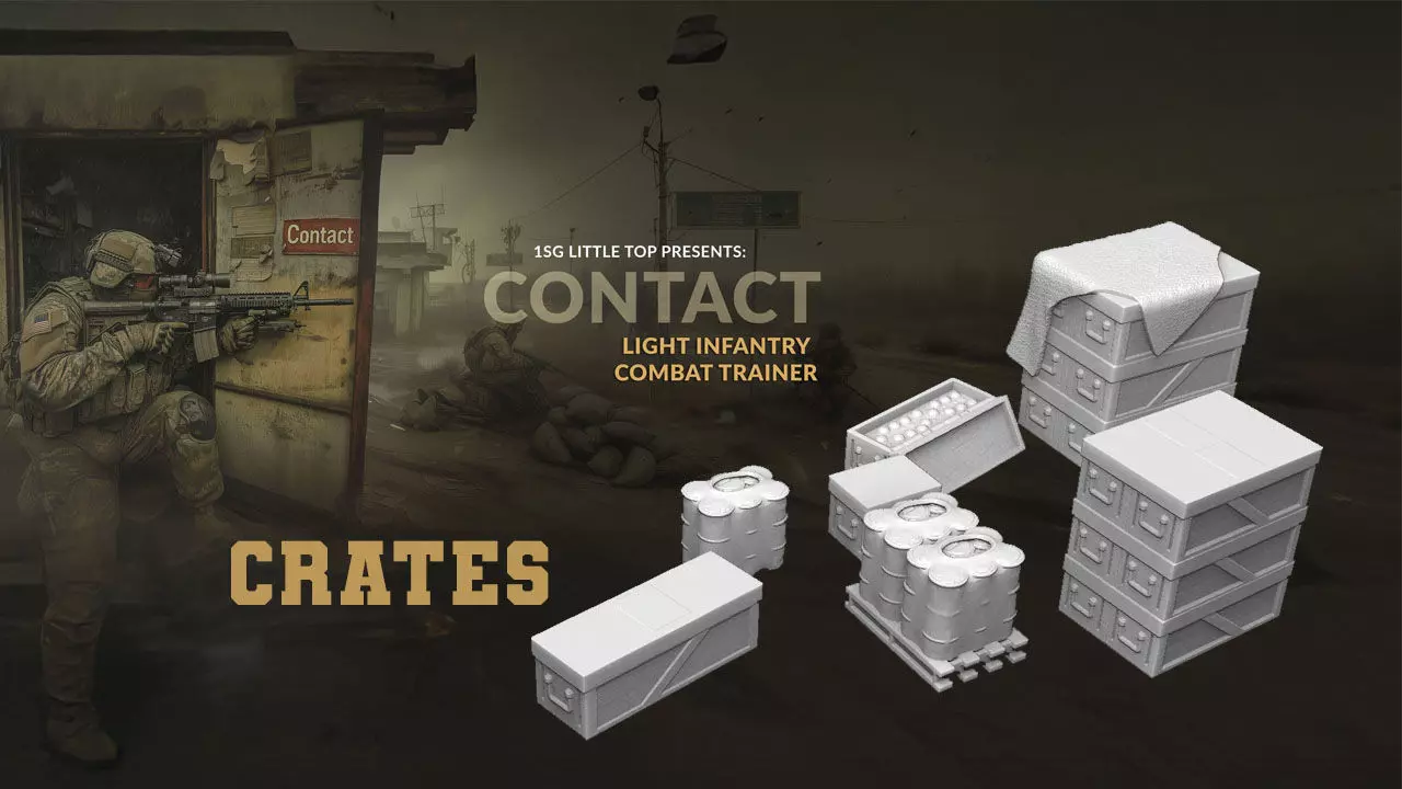 Crates Scatter Terrain  Perfect for Wargaming  RPGs 3D print model_0