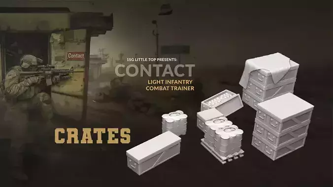 Crates Scatter Terrain  Perfect for Wargaming  RPGs 3D print model