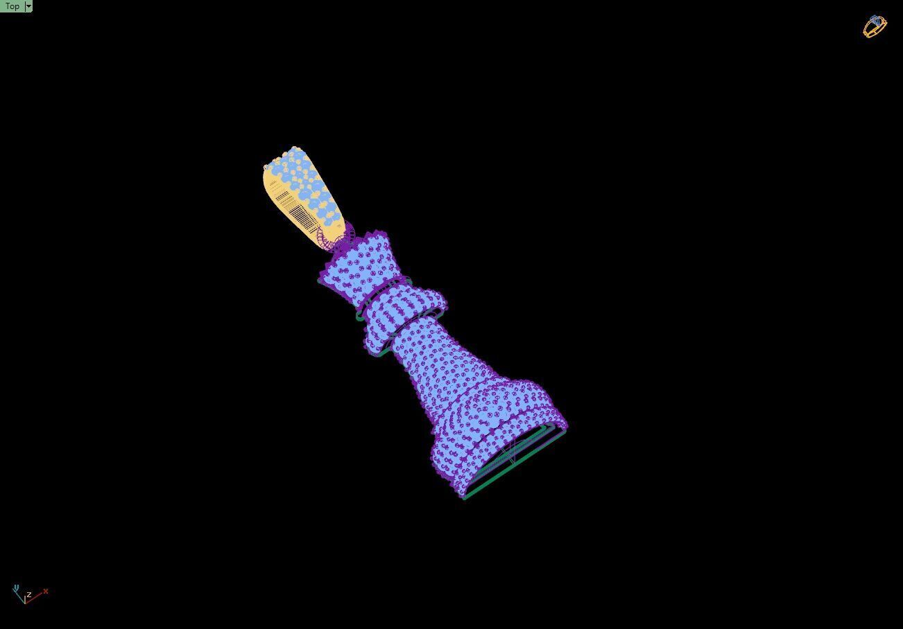 Custom 3D Queen Chess Pendant - Queen Diamond Necklace 3D print model_14