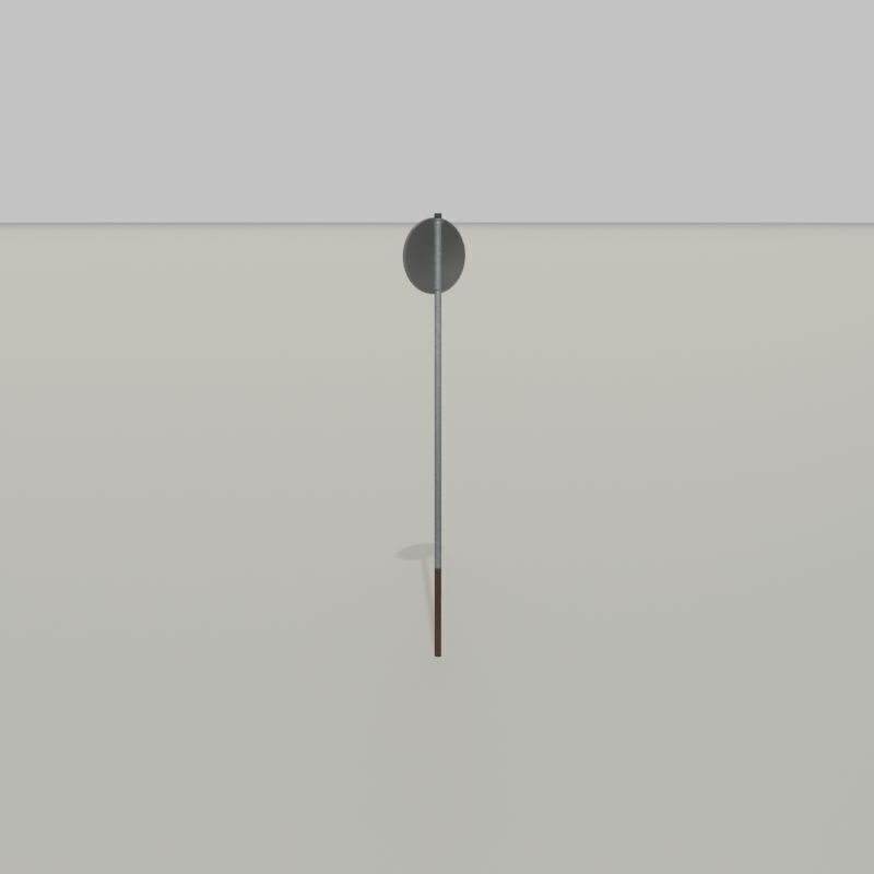 Traffic sign 274-90 Speed limit 90 km h Size-2 Low-poly 3D model_40